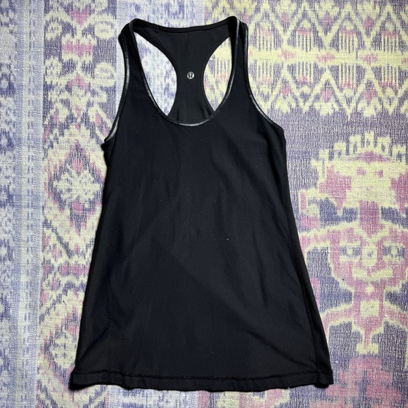 Lululemon Reversible Cool Racerback Tank Top Scoop Neck Sleeveless Stretch Black - Picture 11 of 14